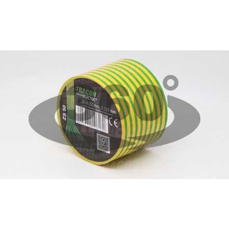 Banda izolatoare, verde-galben zs50 20m×50mm, pvc, 0-90°c, 40kv/mm