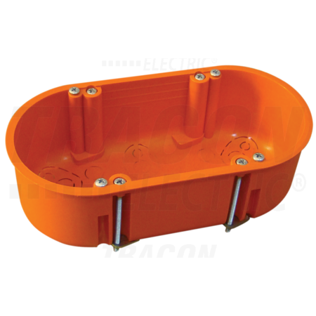 Doza ghips-carton de aparataj, dubla, fara capac, portocaliu gd71d 140×65×45mm