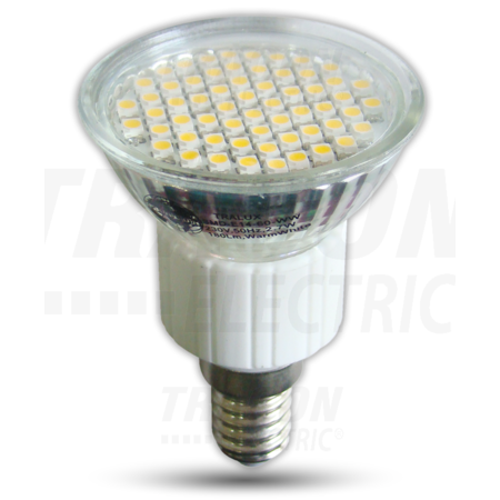 Sursa SMD, spot SMD-E14-60-CW 230V, 50Hz, E14, 2,7W, 6300K, 200lm, 60×LED, 120°