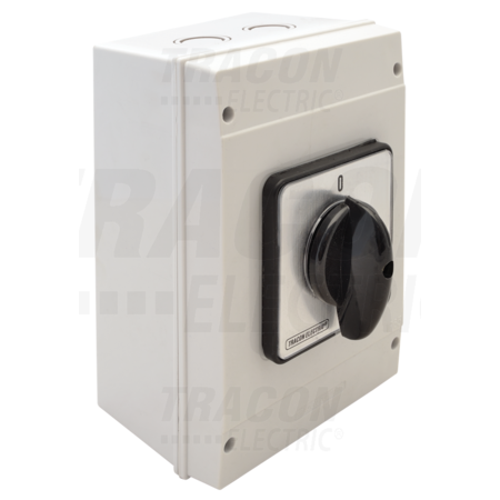 Intrerupator manual, ON-OFF, in carcasa TK-126/4T65 400V, 50Hz, 125A, 4P, 30kW, 88×88mm, 60°, IP65