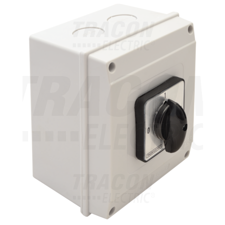 Selector, 0-1-2, in carcasa TKB-259/3T65 400V, 50Hz, 25A, 2×3P, 7,5kW, 48×48mm, 90°, IP65