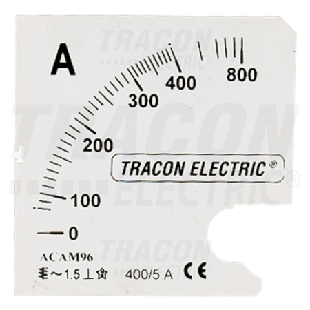 Cadran pentru aparatul de baza DCVM-48B SCALE-DC48-1500/75MV 0 - 1500 A