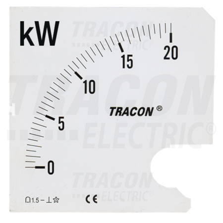 Cadran aparat W96-400V/4 SCALE-W96/4-24 0 - 24 kW