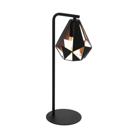 Lampa de masa CARLTON 4 negru, copper color-antique 220-240V,50/60Hz