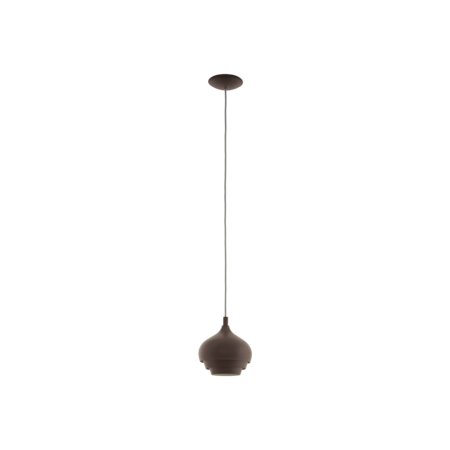 Lampa suspendata CAMBORNE dark brown, creme 220-240V,50/60Hz