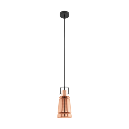 Lampa suspendata FRAMPTON negru, copper 220-240V,50/60Hz