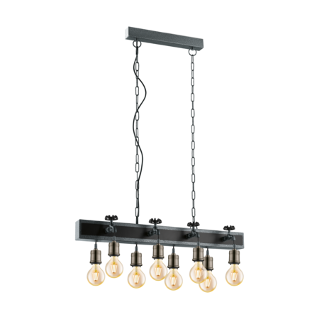 Lampa suspendata GOLDCLIFF silver-antique, negru 220-240V,50/60Hz