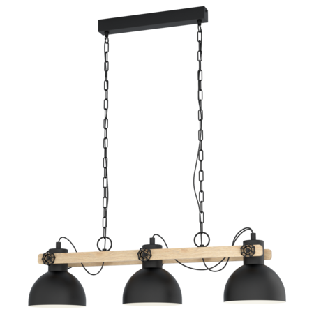 Lampa suspendata LUBENHAM negru, brown 220-240V,50/60Hz