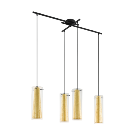 Lampa suspendata PINTO GOLD negru 220-240V,50/60Hz