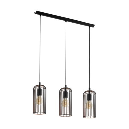 Lampa suspendata ROCCAMENA negru, copper 220-240V,50/60Hz