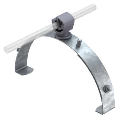 Roof conductor holder for ridge tiles, 180−240 mm, rd 8−10, ft 8 mm | type 132 n-dk