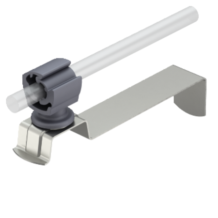 Roof conductor holder for tiled roofs, angled, rd 8−10, a2 | type 157 ik-va