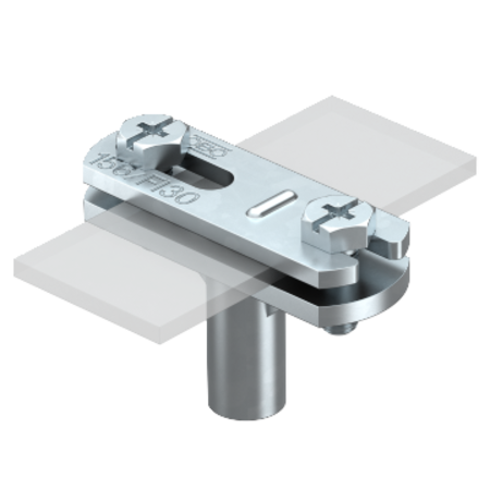 Cable bracket with crossbar FL, 30 mm mounting height galvanised | Type 168 FL30-M6