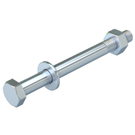 Hexagonal bolt with nut and washer | type sks 10x110 g