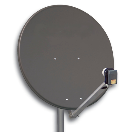 Antena satelit 80cm/75,alu.,39db,sup.plia.lnb incl.,antracit