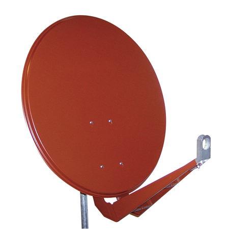 Antena satelit 85cm/80cm,al,40db,sup.dubl.lnb incl.,rosu