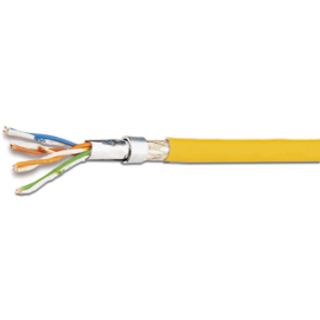 Cablu flexibil SF/UTP Cat.5 200MHz 4x2xAWG26 PVC galben