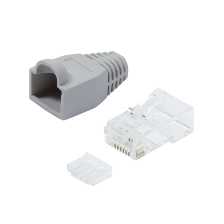 Conector RJ45 Cat.6 neecranat inclusiv manson gri, 100 buc