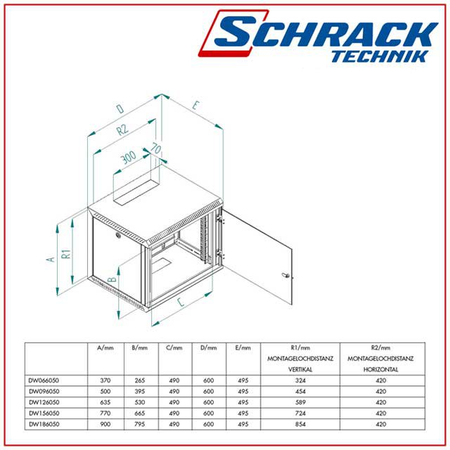 Dulap cablare structurata MONOBLOCK 19 9U 600x500mm