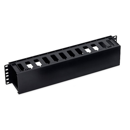 Organizator cabluri 19, 2U, plastic, negru RAL9005