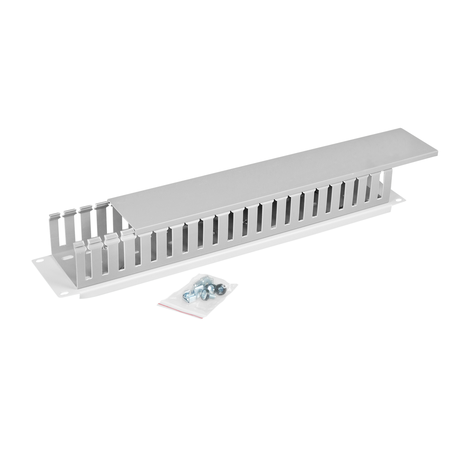 Organizator canal cablu 19' 2U, RAL7035