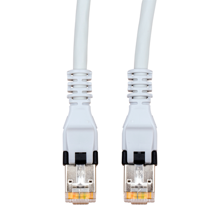 Patchcablu Cat.6a push pull ecranat RJ45 gri 10GB, LS0H, 1m