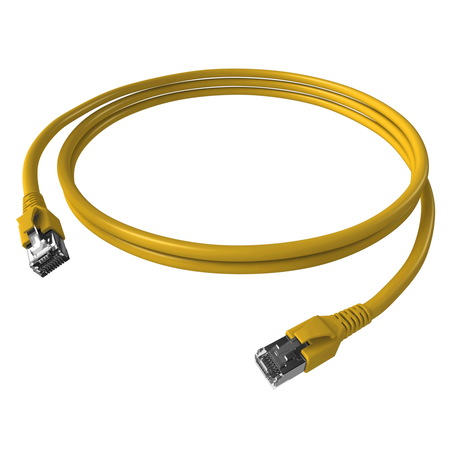 Patchcablu Cat.6a/10GB ecranat RJ45,LS0H,galben 1m