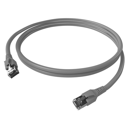 Patchcablu Cat.6a/10GB ecranat RJ45,LS0H,gri 15m