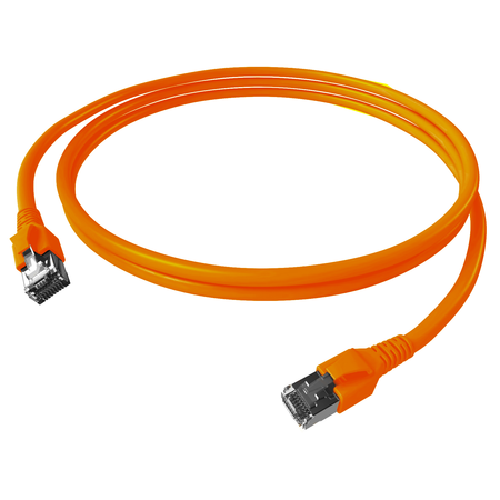 Patchcablu Cat.6a/10GB ecranat RJ45,LS0H,orange 1m