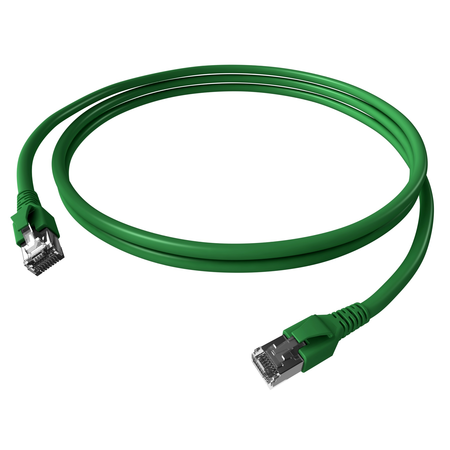 Patchcablu Cat.6a/10GB ecranat RJ45,LS0H,verde 1m