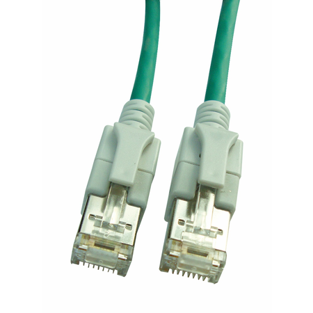 Patchcablu Cat6a cu LED ecranat RJ45 verde 10GB 0,5m