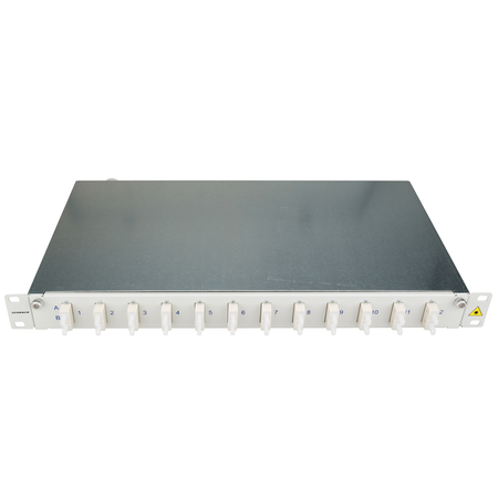 Patchpanel FO 19, 1UV, culisant, pentru 12 fibre, SC, MM