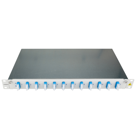 Patchpanel FO 19, 1UV, culisant, pentru 12 fibre, SC, SM