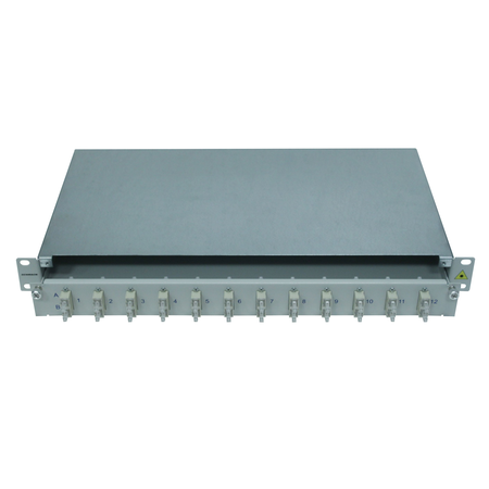 Patchpanel FO 19, 1UV, culisant, pentru 16 fibre, SC, MM