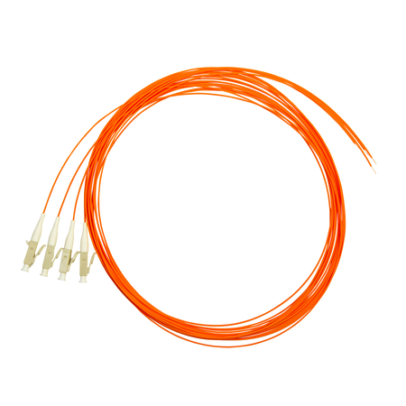 Pigtail LC, 62,5/125µm OM1, 2.0m, Easy Strip, Orange,4buc