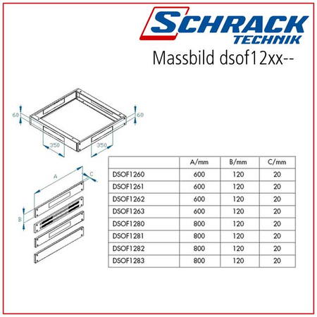 Profil latime soclu perforat + filtru 600mm