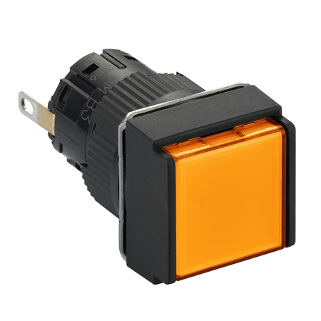 Schneider Lampa pilot patrata Ø16 - ip65 - portoc. - led 24vdc integr. polariz - conector