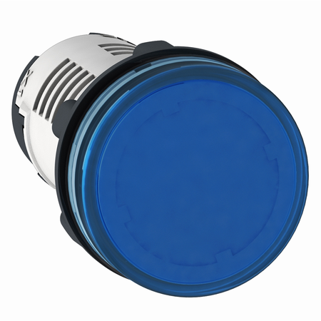 Lampa pilot rotunda Ø 22 - albastra - led - 24 v integral - conectori rapizi