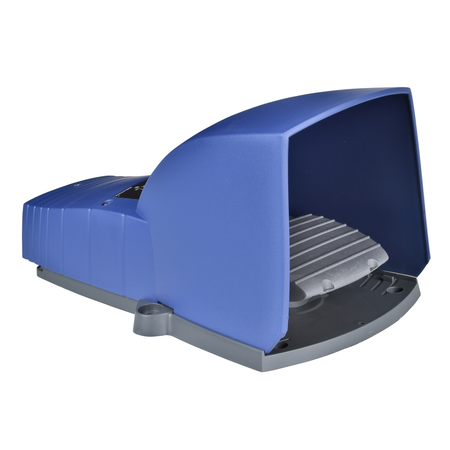 Comutator picior simplu - ip66 -cu capac -plastic -albastru - 1 nc + 1 no