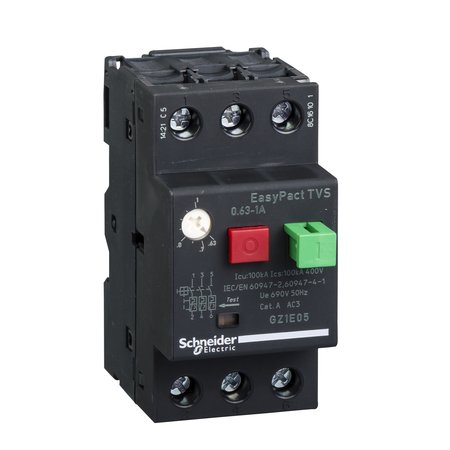 Motor circuit breaker gz1 - 3 poles 3d - 0.63..1a - thermomagnetic trip unit