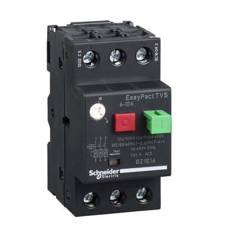 motor circuit breaker GZ1 - 3 poles 3d - 6..10A - thermomagnetic trip unit