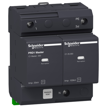 Descarcator modular prd1 master - 1 pol + n - 350v - cu transfer la distanta