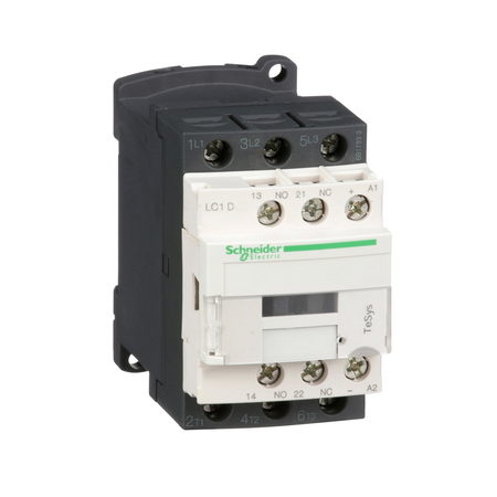 Tesys D contactor - 3P(3 NO) - AC-3 - 440 V 9 A - 24 V DC bobina