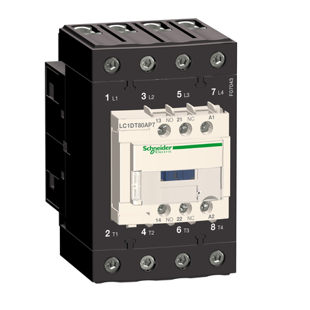 TeSys D contactor - 4P(4 NO) - AC-1 - <= 440 V 80 A - 500 V AC 50/60 Hz coil