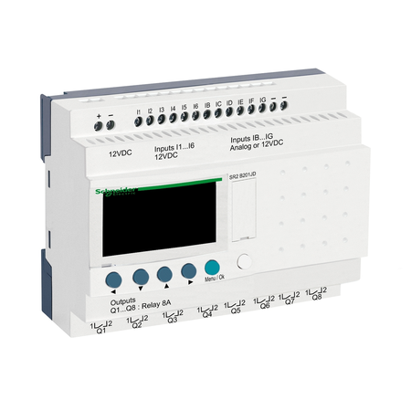 Releu Intel. Comp. Zelio Logic -20 I O -12 V C.C. -Cu Ceas -Cu Afisaj