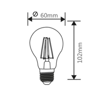 Sursa de iluminat, bec filament a60 6w e27 advance 2700k