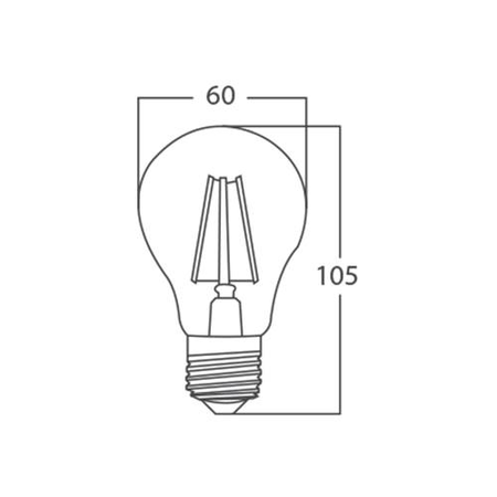 Sursa de iluminat, bec filament a60 soft 7w e27 advance 3000k