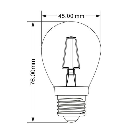 Sursa de iluminat, bec fİlament g45 4w e27 advance 2700k