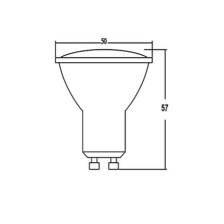 Sursa de iluminat, bec GU10-GLASS-DİMMABLE GU10 5.5W ADVANCE 2700K