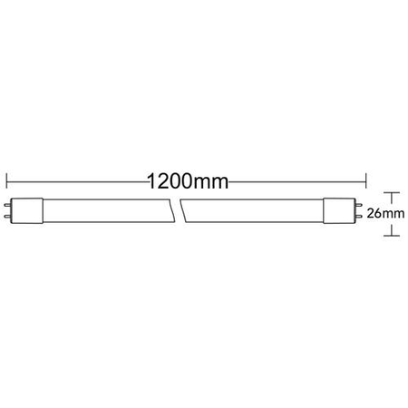 Tub cu led t8-1.2mt double sİde 18w g13 advance 6500k